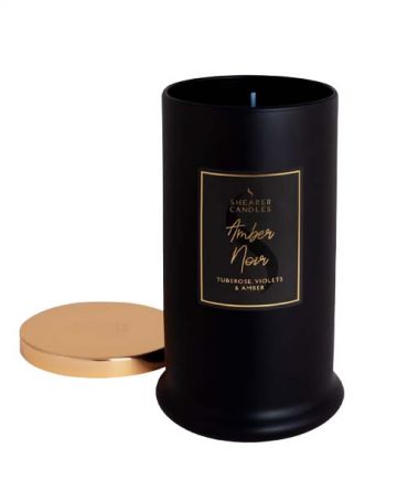 Висока ароматна свещ Amber Noir - флорален ориенталски аромат, подходящ подарък за жена или мъж