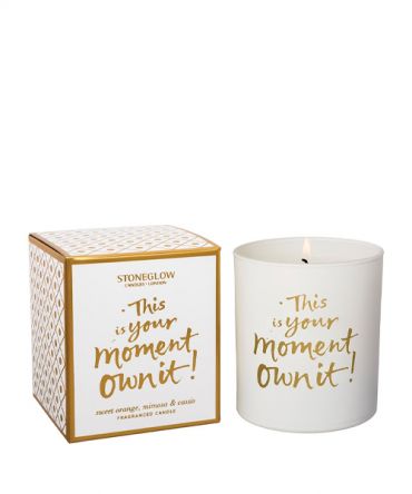Ароматна свещ This is Your Moment - Own it! Подходящ подарък за рожден ден или друг специален повод