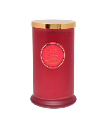 Ароматна свещ Cranberry & Ginger Coloured Pillar Jar